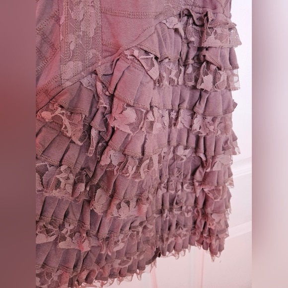 NWOT DUSTY PINK MISS BE Festival Cotton Boho Tribal Mini Dress XXS - Picture 3 of 8